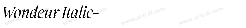 Wondeur Italic字体转换 Wondeur Italic字体转换